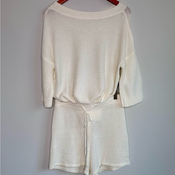 NWOT 2 Piece Lounge Set Lightweight Knit Matching Top & Shorts Size S - Picture 13 of 14